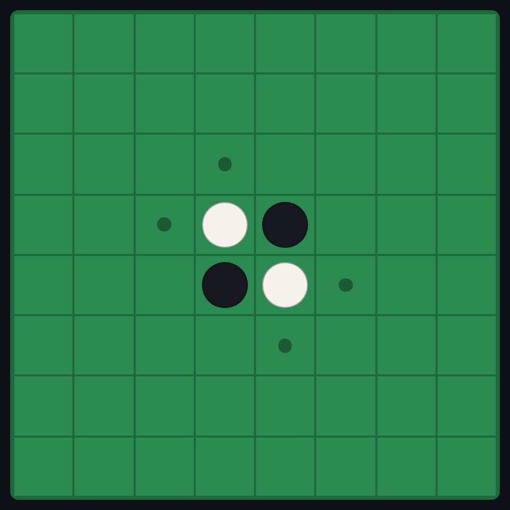 A reversi game in the kibitz app